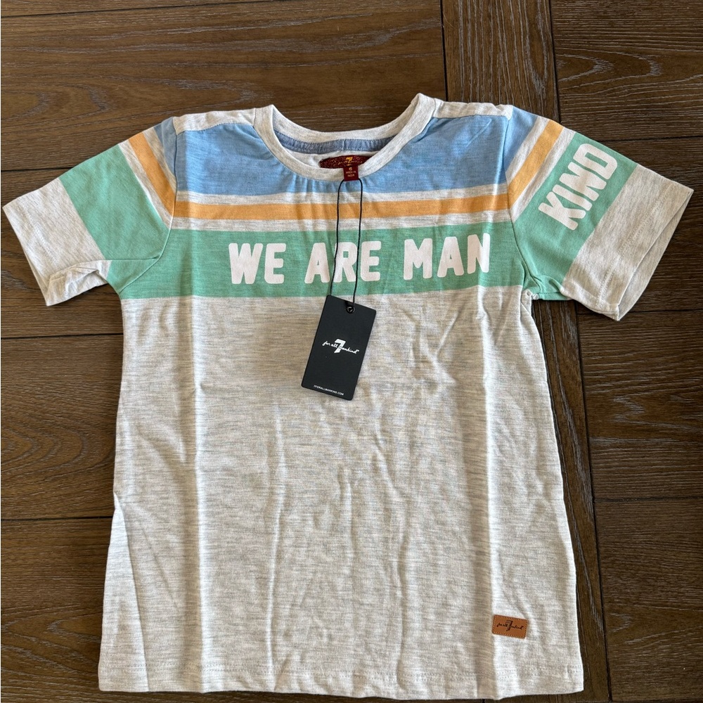 7 For All Mankind Blue and Green Kids Tee